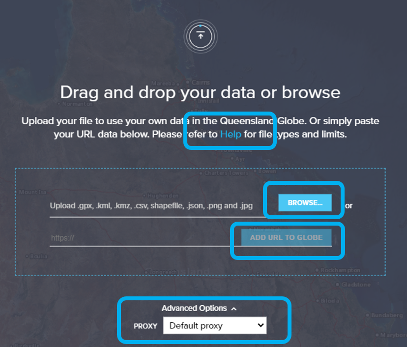 Drag and drop data